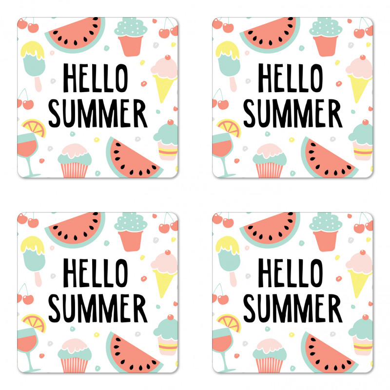 Fresh Tastes Hello Summer Coaster Set Of Four