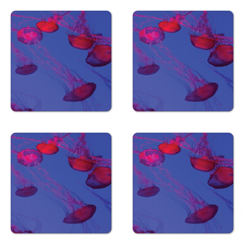 Tropical Underwater Bloom Coaster Set Of Four