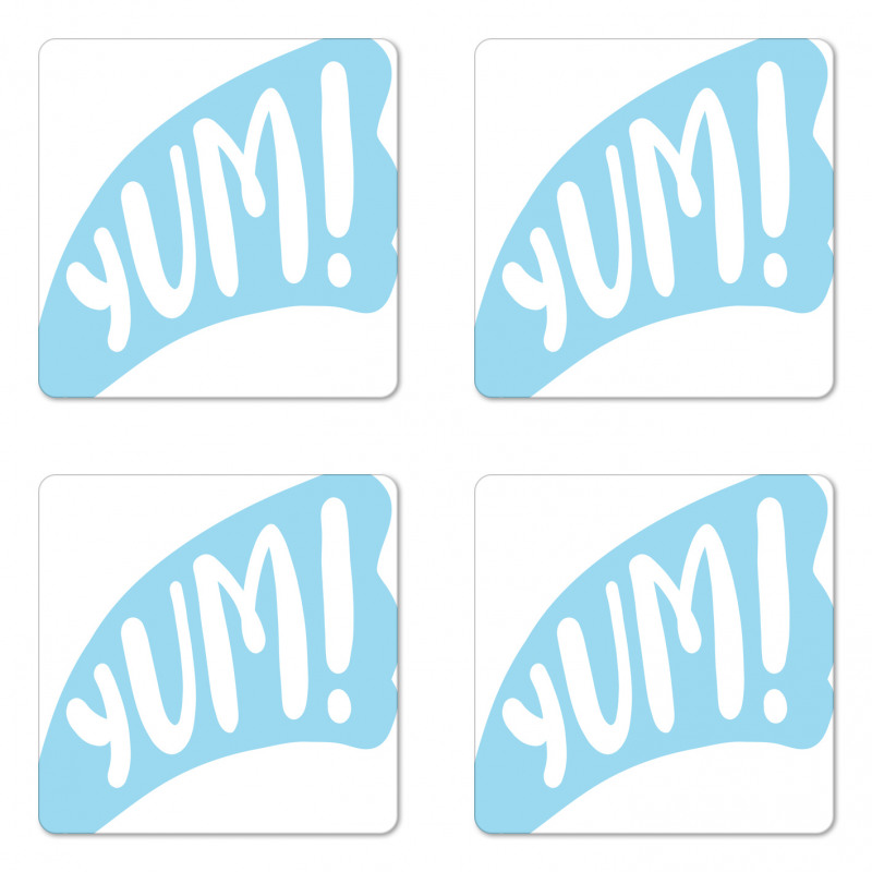 Simplistic Wording on Strokes Coaster Set Of Four