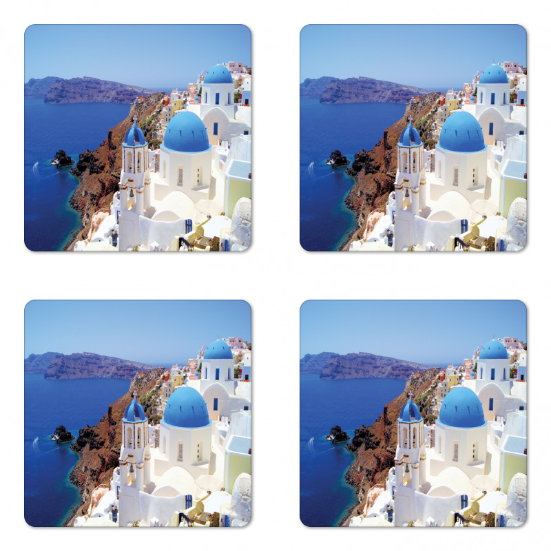 Mediterranean Shore Photo Coaster Set Of Four