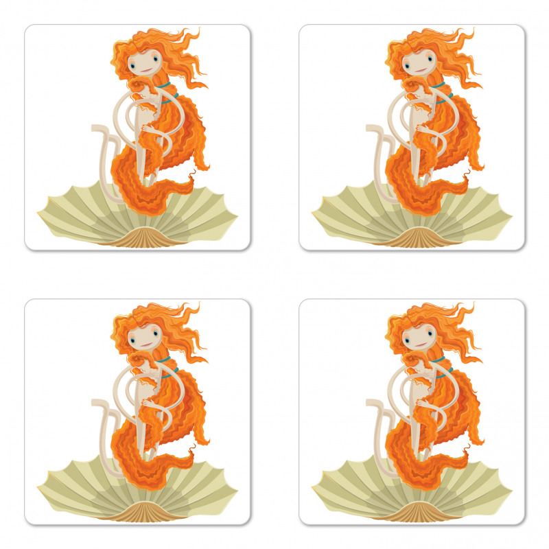 Abstract the Bird of Venus Coaster Set Of Four