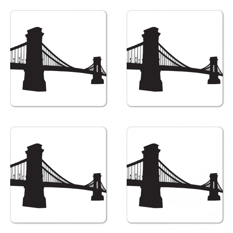 Chain Bridge Budapest Art Coaster Set Of Four