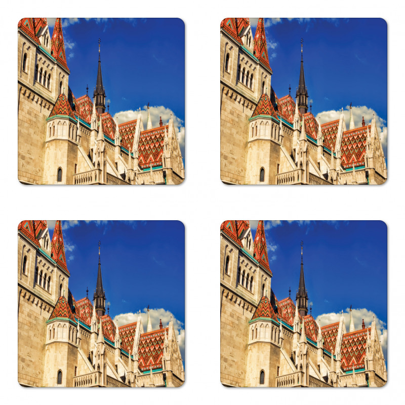 Medieval Landmark Heritage Coaster Set Of Four