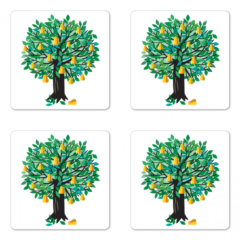 Flourishing Fruit Tree Eco Coaster Set Of Four