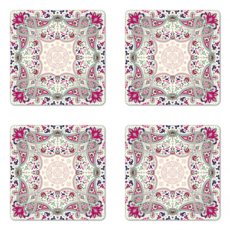 Ornamental Square Coaster Set Of Four