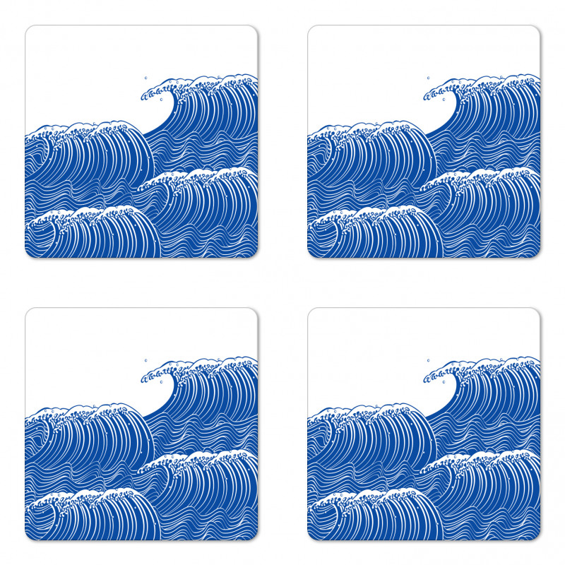 Wave Splashes Aquatic Coaster Set Of Four