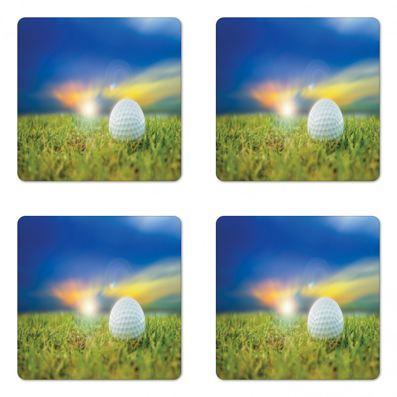 Ball on the Teeing Ground Lawn Coaster Set Of Four