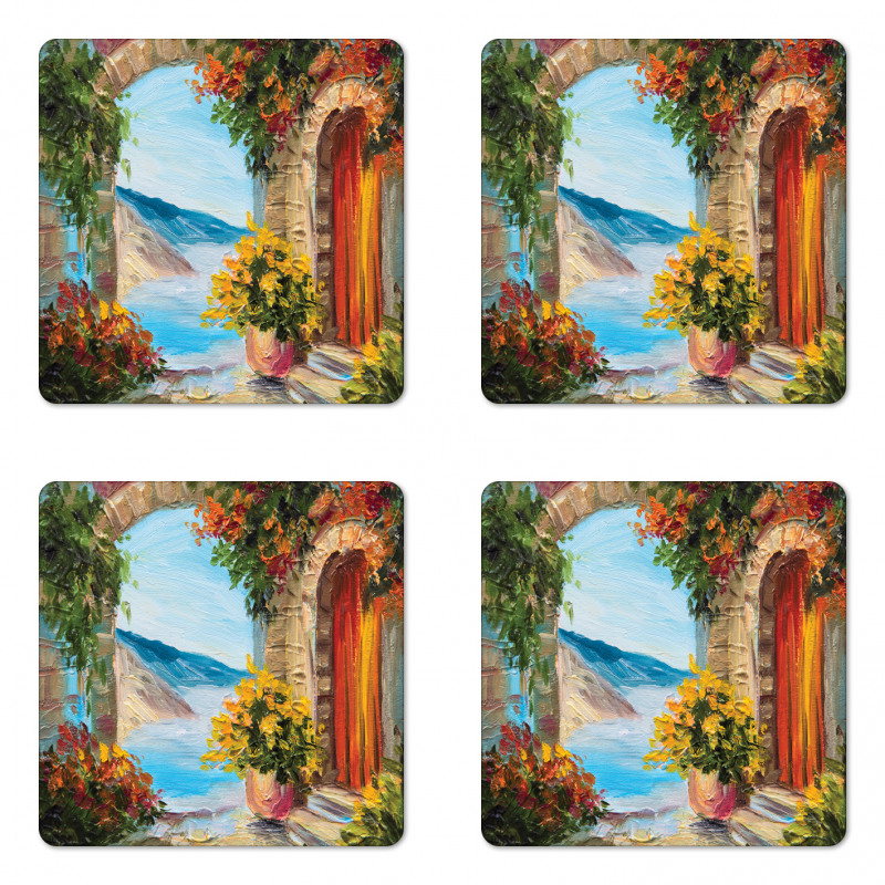 Italian Old Vineyard Coaster Set Of Four