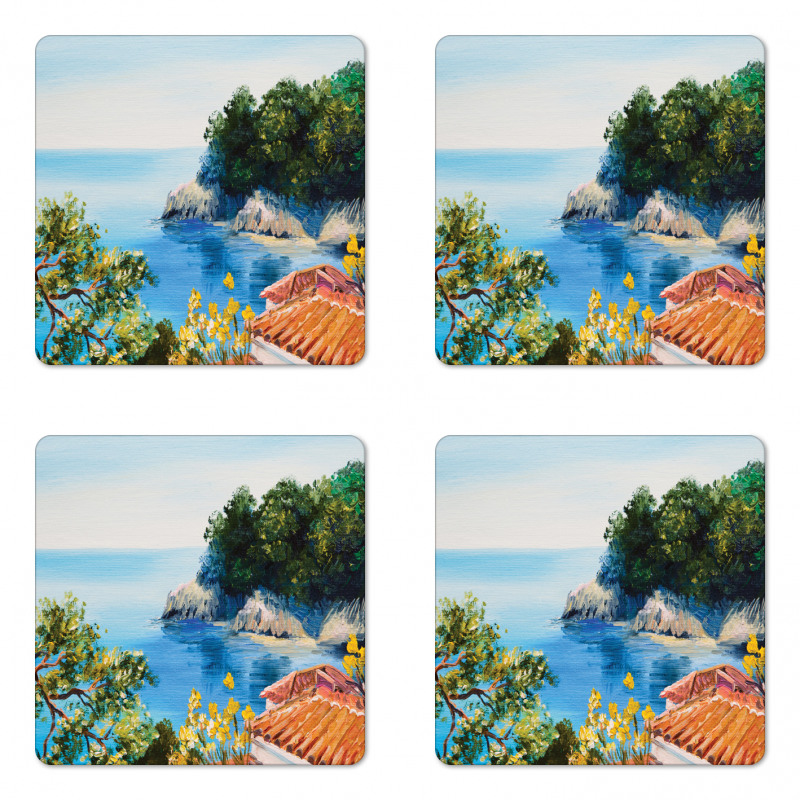 Mediterranean Scenery Coaster Set Of Four