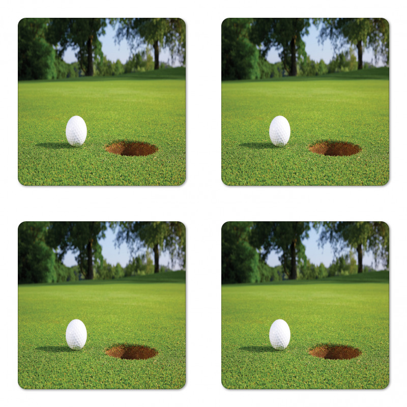 Golf Ball Close to the Hole Coaster Set Of Four