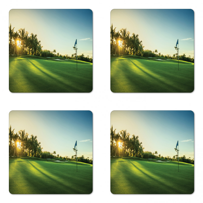 Countryside Sunset on Field Coaster Set Of Four