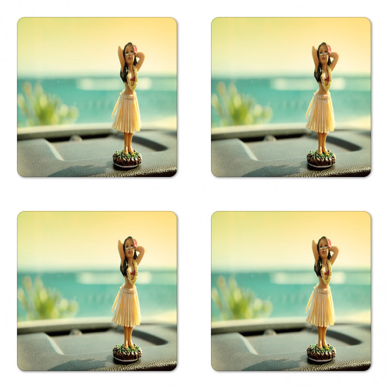 Dancer Doll in the Car Coaster Set Of Four