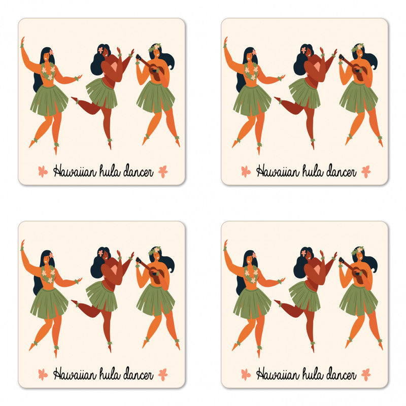 Hawaiian Performers Beach Coaster Set Of Four