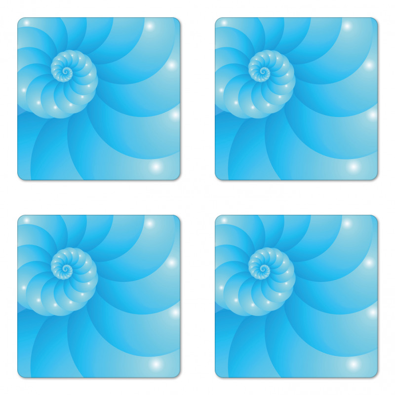 Depth of Ocean Nautical Shell Coaster Set Of Four