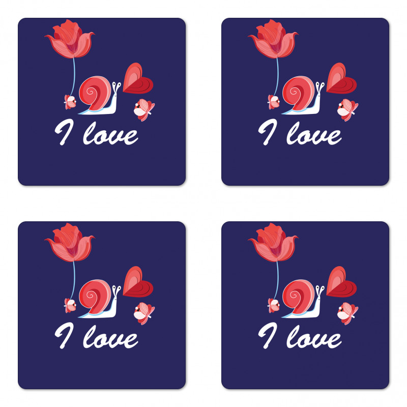 I Love You are My Home Theme Coaster Set Of Four