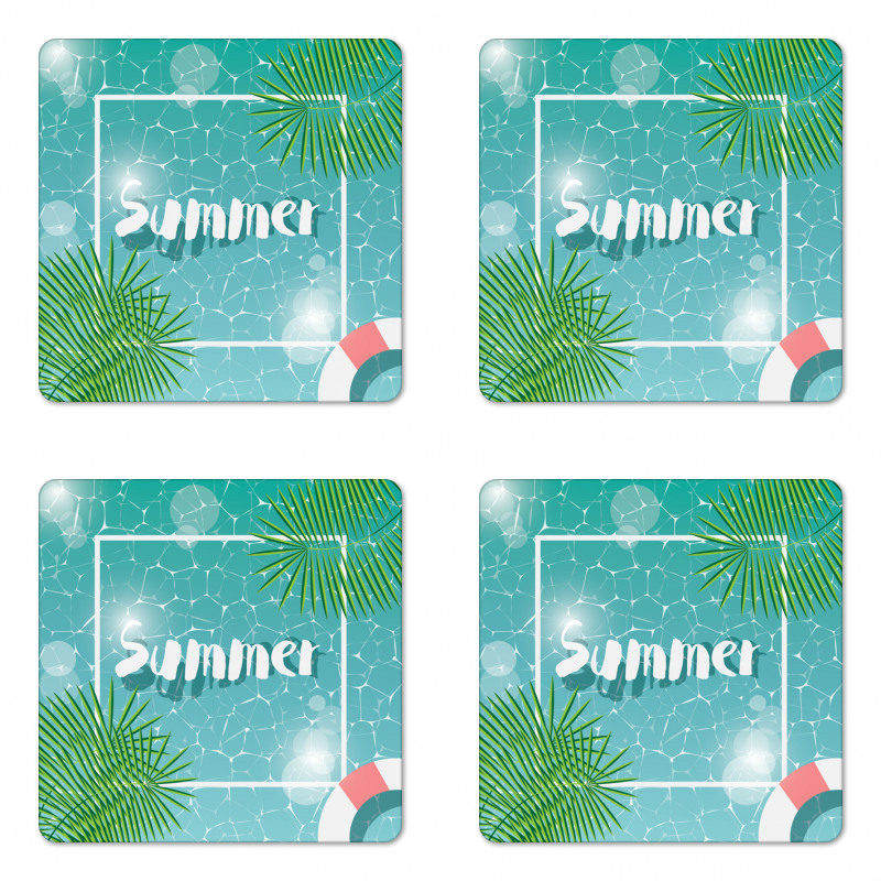 Tropical Summer Square Coaster Set Of Four