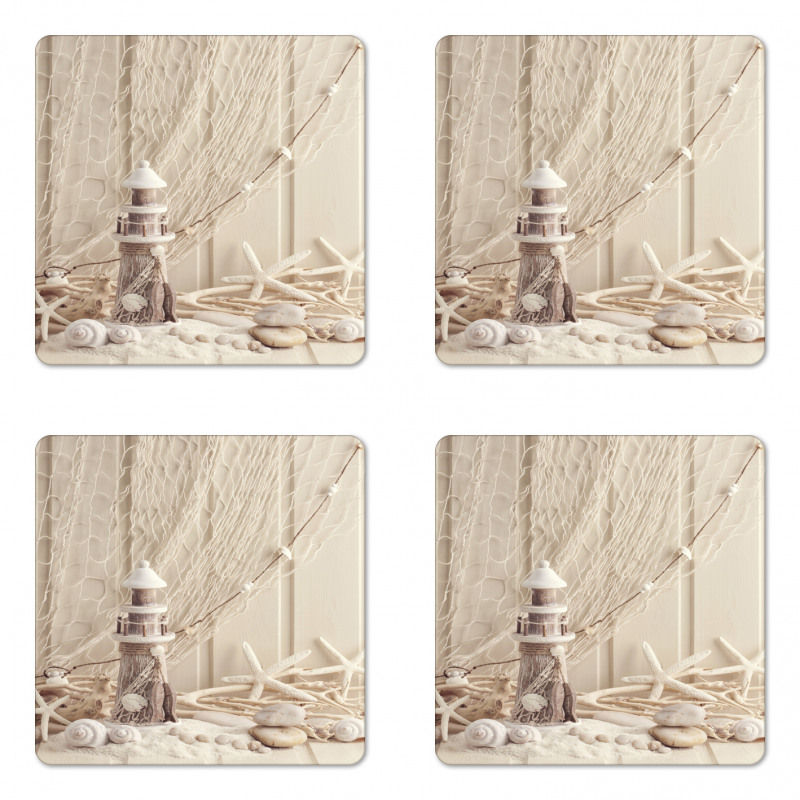 Marine Fishing Net Coaster Set Of Four