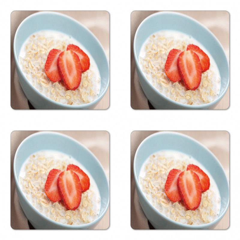 Fresh Strawberries Cereal Coaster Set Of Four