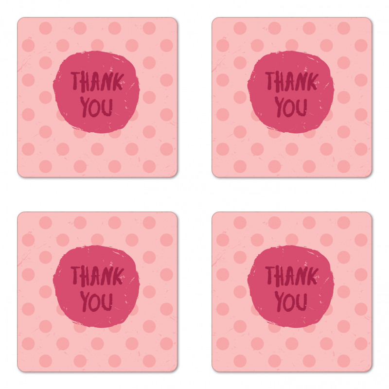 Thank You Wording Coaster Set Of Four