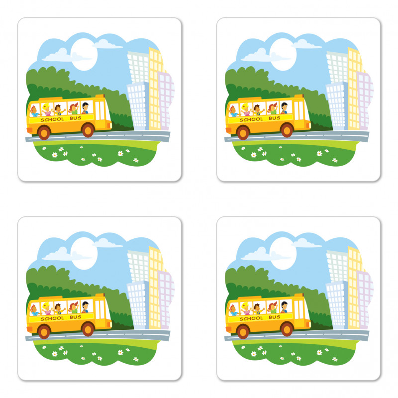 Children on Their Way Coaster Set Of Four