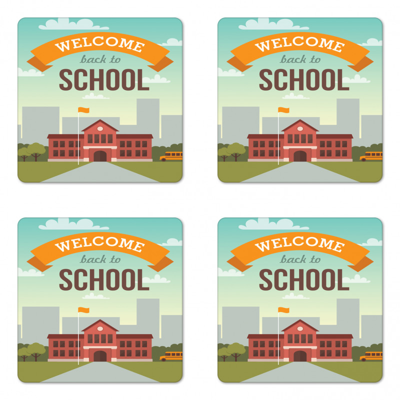 Welcome Back to School Coaster Set Of Four