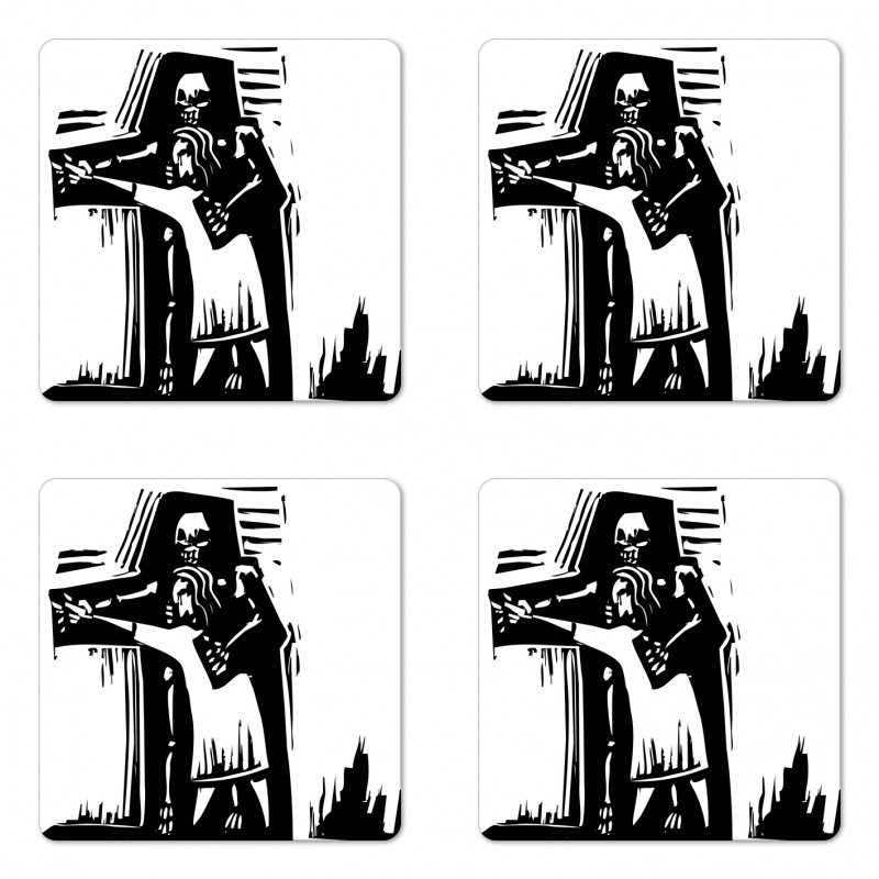 Dancing with Death Shadow Coaster Set Of Four