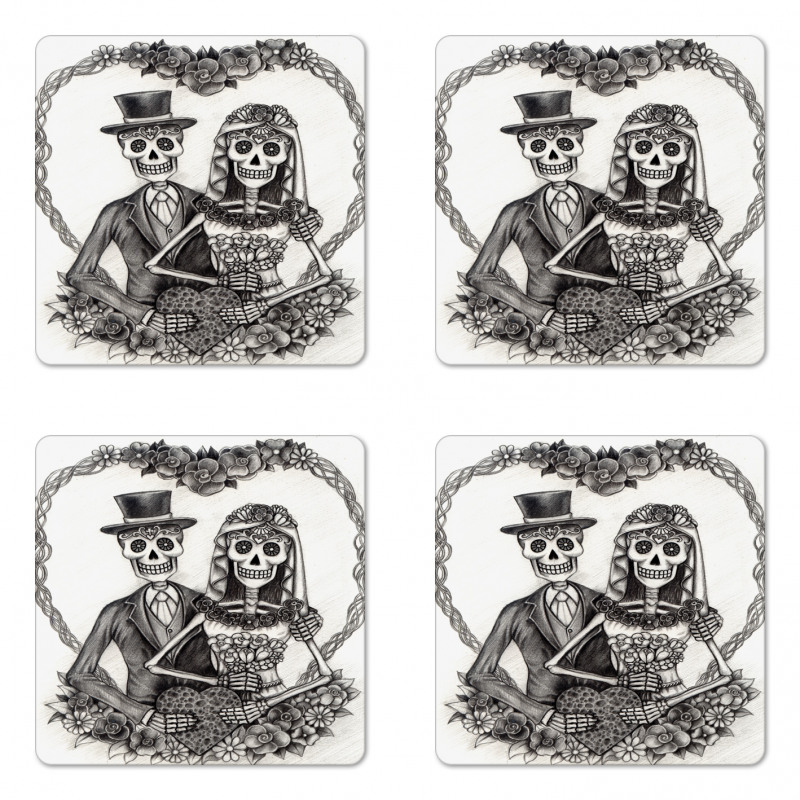 Spooky Valentines Marriage Coaster Set Of Four