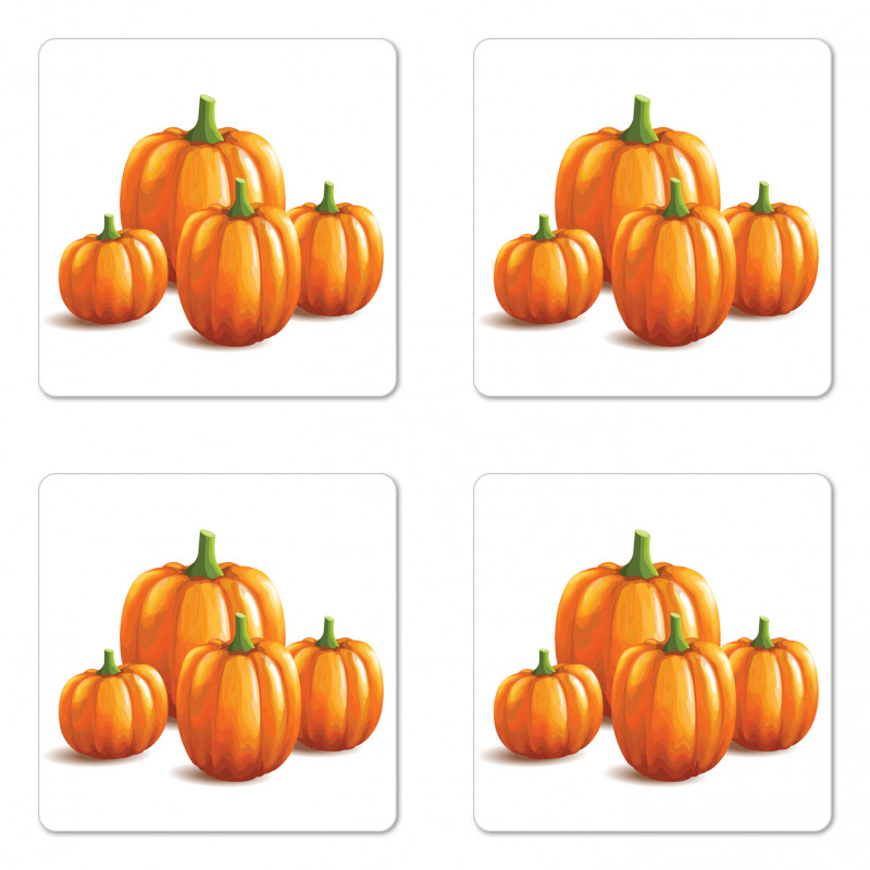 Fall Season Fruits Coaster Set Of Four