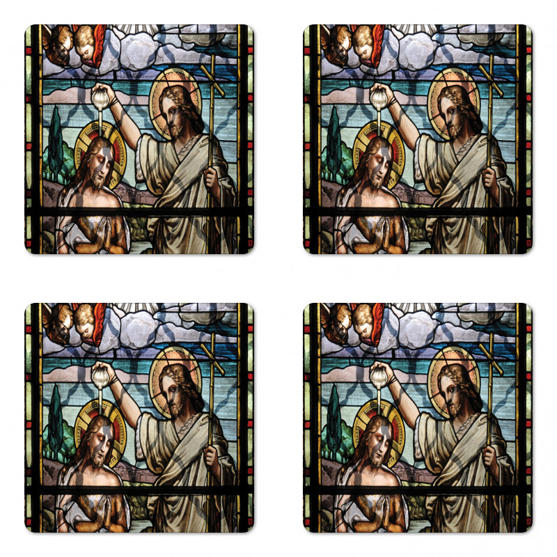 Historic Art Illustration Coaster Set Of Four