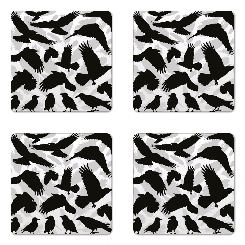 Birds and Feathers Coaster Set Of Four