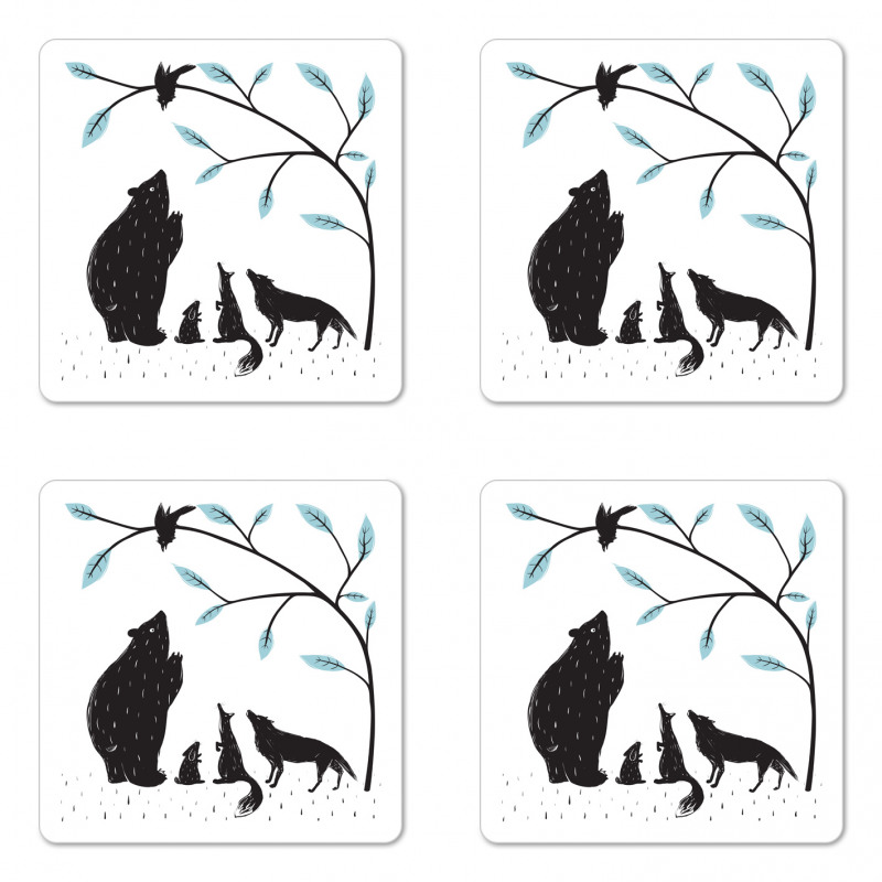 Forest Fauna Coaster Set Of Four