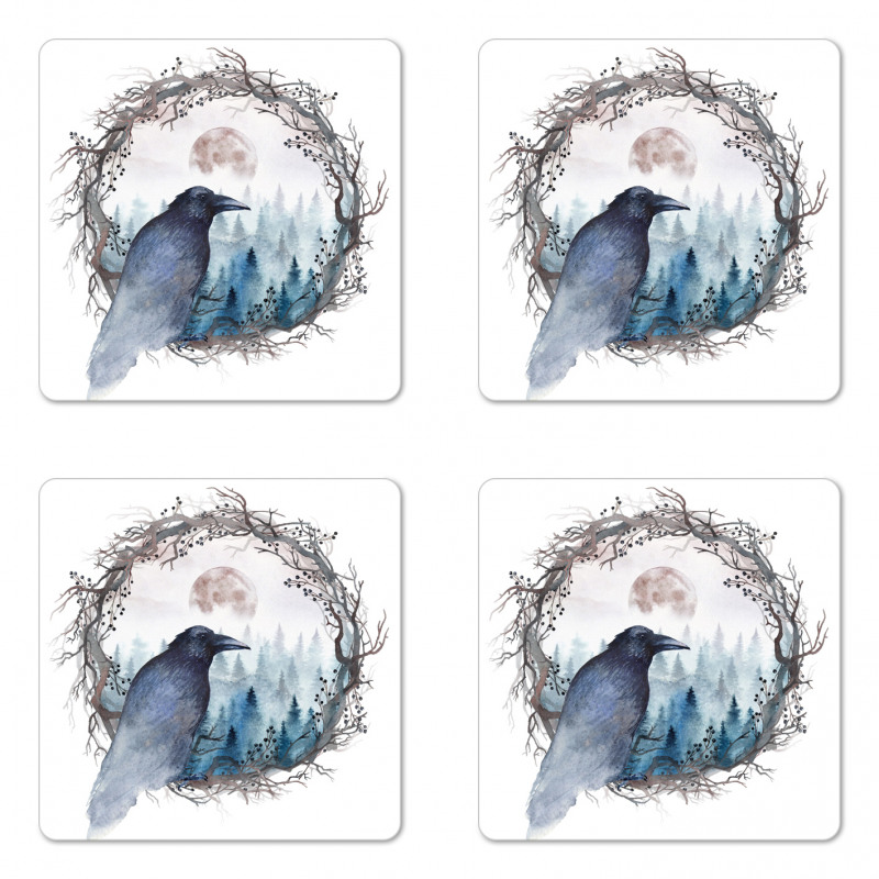 Fine Art Winter Nature Coaster Set Of Four