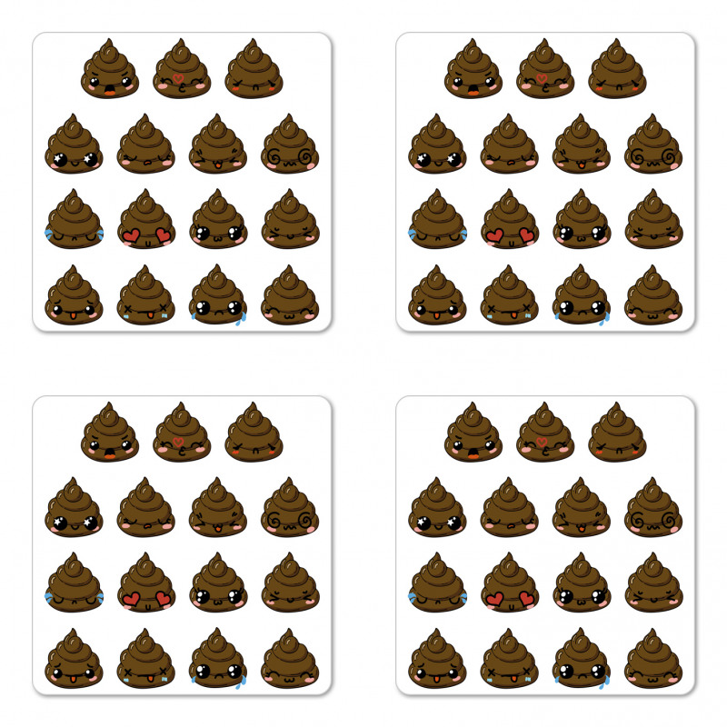 Turd Pattern Coaster Set Of Four