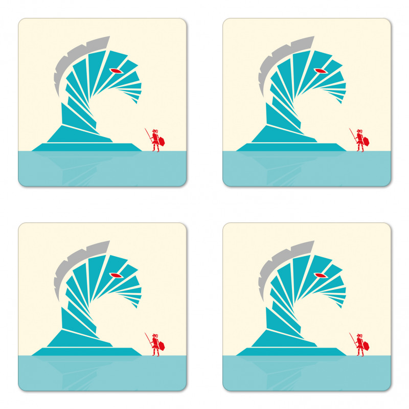 Trojan Horse Greek Male Coaster Set Of Four