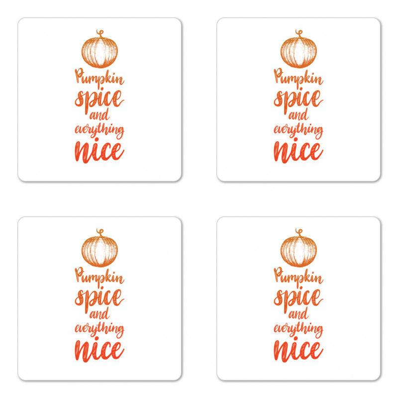 Romantic Fall Writing Coaster Set Of Four