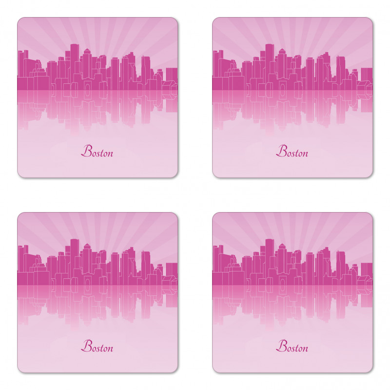 Pastel Silhouette Coaster Set Of Four