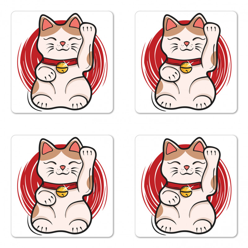 Mellow Fortune Kitten Coaster Set Of Four