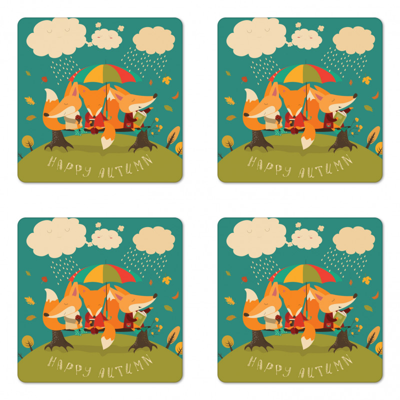 Foxes Umbrella Coaster Set Of Four