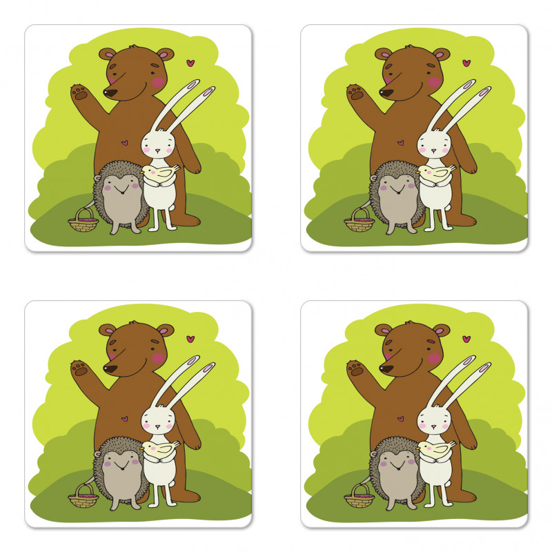 Simple Animals Coaster Set Of Four