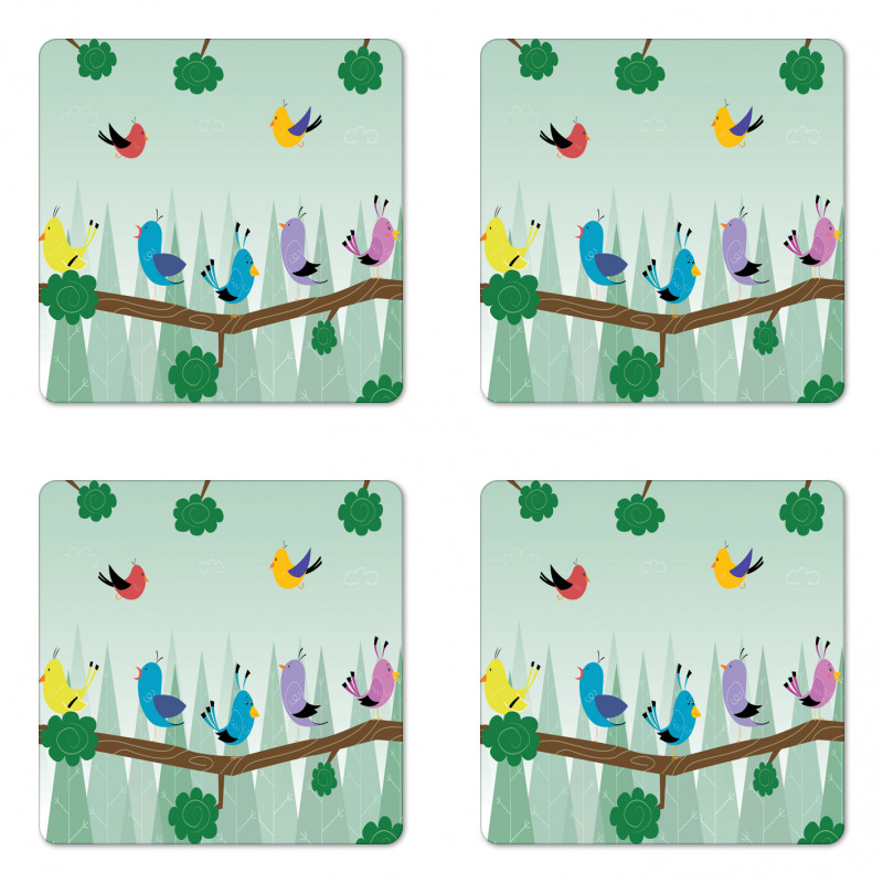 Birds on Branch Coaster Set Of Four