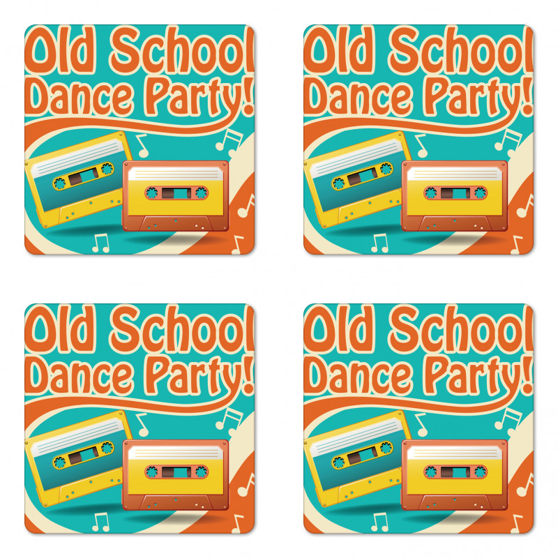 Nostalgic Dance Party Coaster Set Of Four