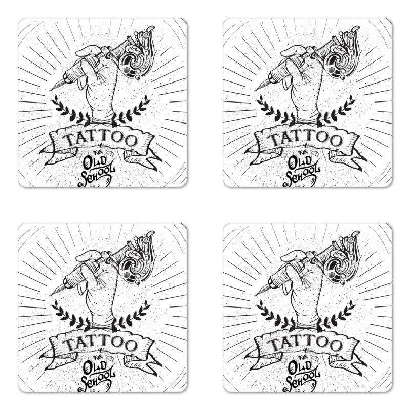 Tattoo Artist's Hand Coaster Set Of Four