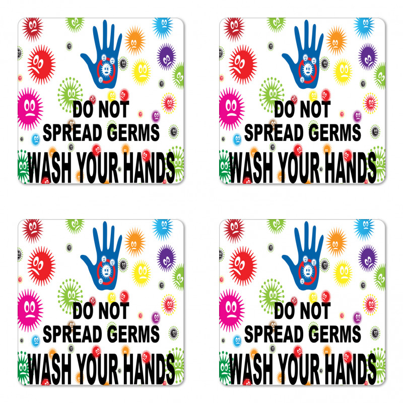 Do Not Spread Germs Coaster Set Of Four