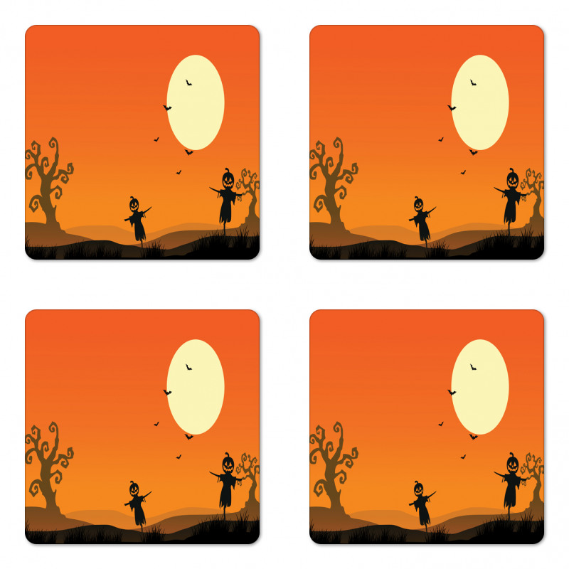 Scary and Bats Coaster Set Of Four