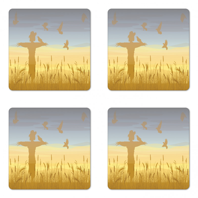 Wheat Field Landscape Coaster Set Of Four