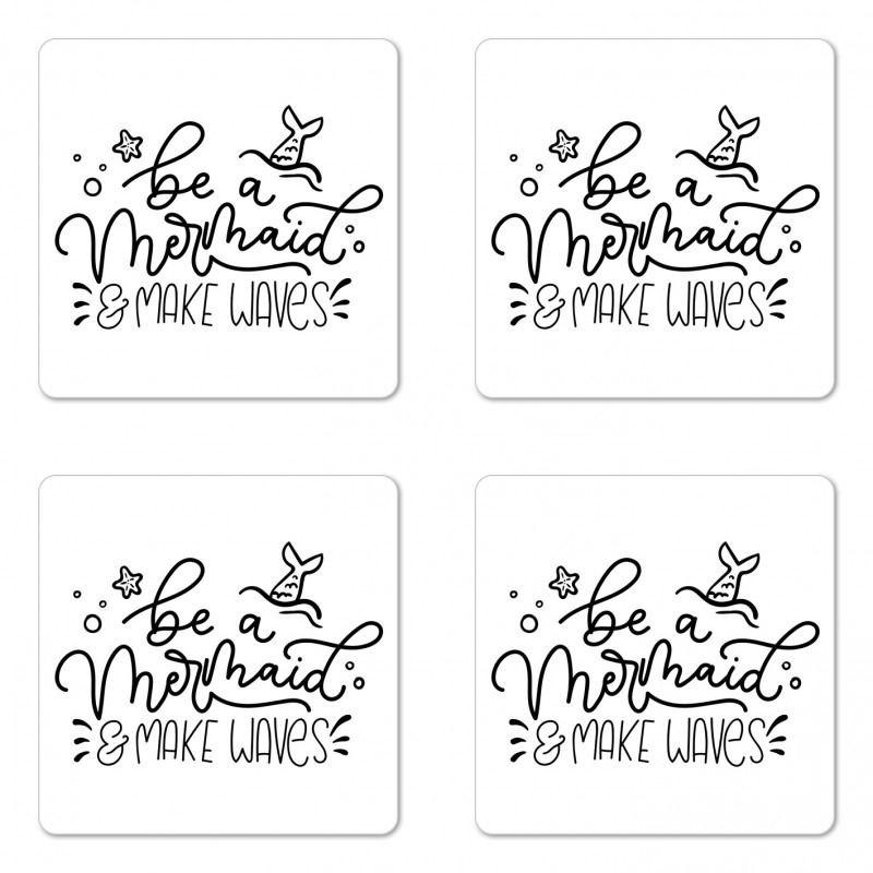 Marine Ornate Words Coaster Set Of Four