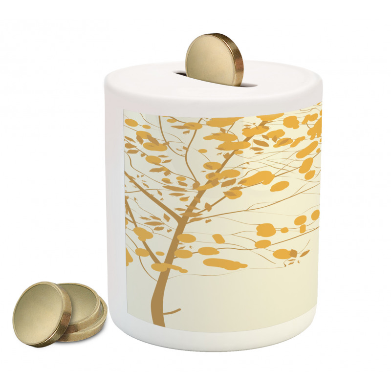 Hieroglyph Abstract Tree Piggy Bank