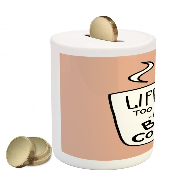 Coffee Lover Mug Concept Piggy Bank