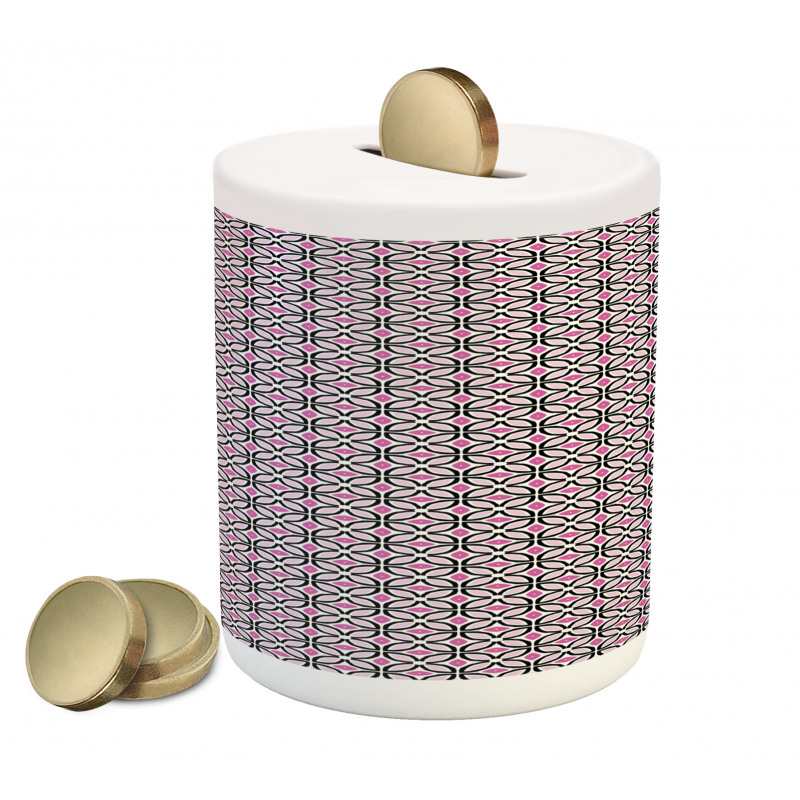 Vibrant Tone Circles Motifs Piggy Bank