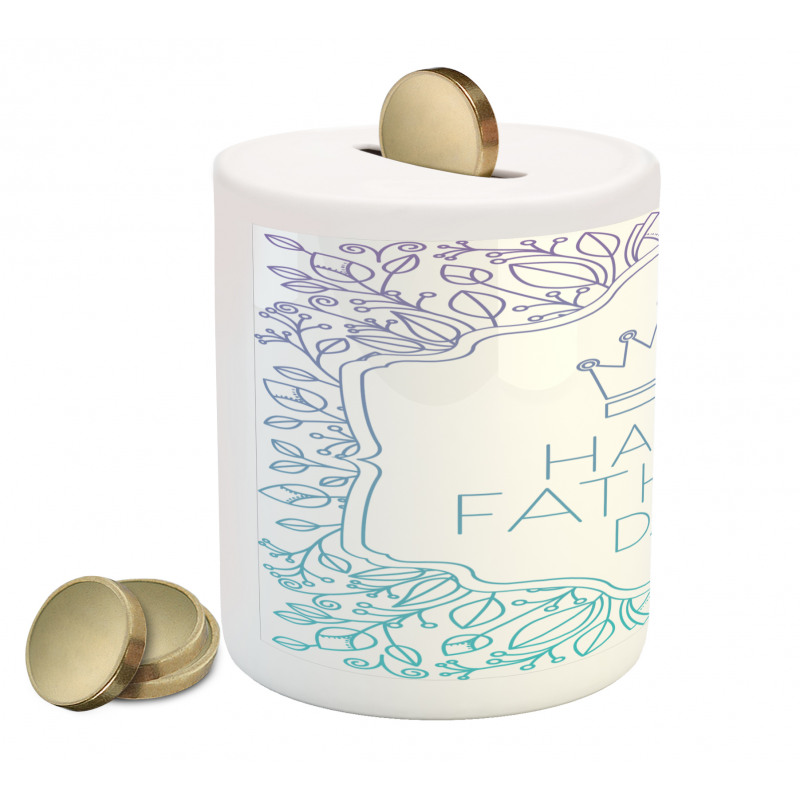 Vibrant Leafy Design Piggy Bank